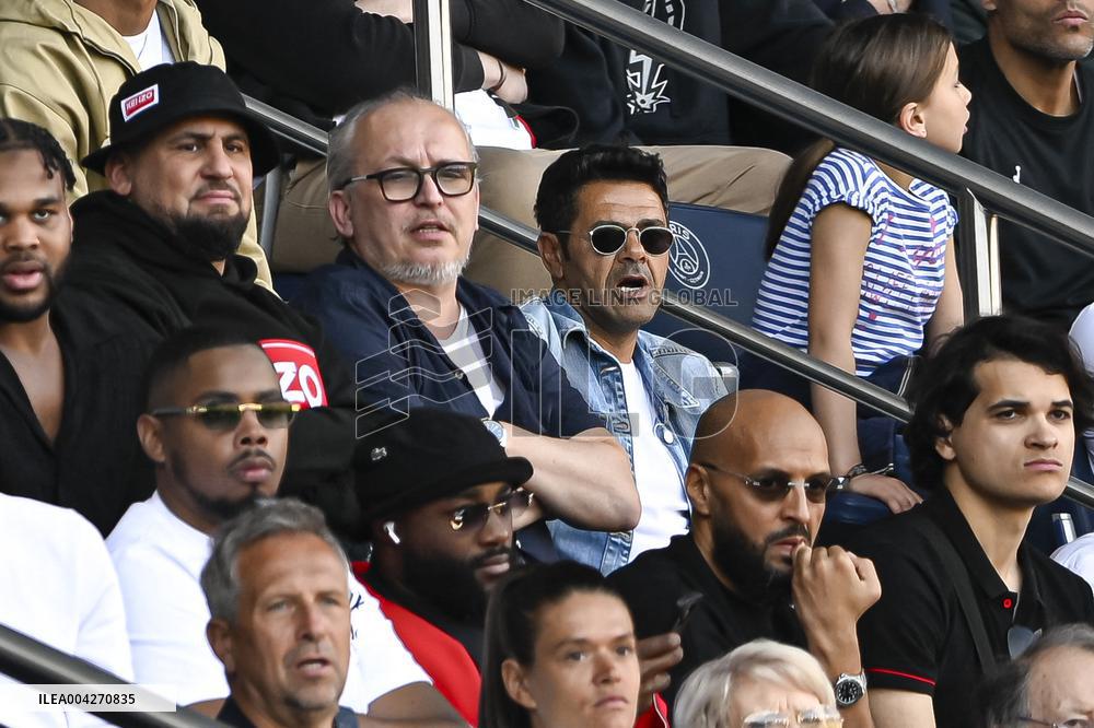 Celebrities at Ligue 1 McDonalds - Paris Saint-Germain v Angers SCO