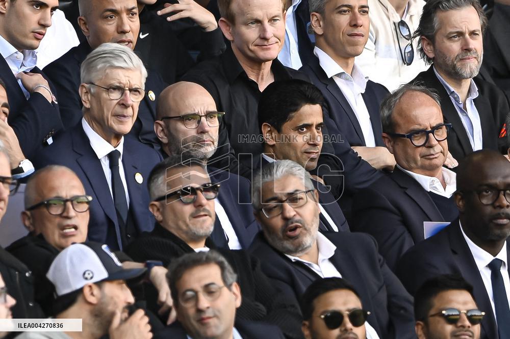 Celebrities at Ligue 1 McDonalds - Paris Saint-Germain v Angers SCO