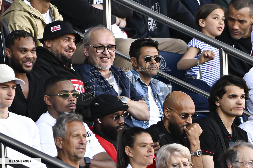 Celebrities at Ligue 1 McDonalds - Paris Saint-Germain v Angers SCO