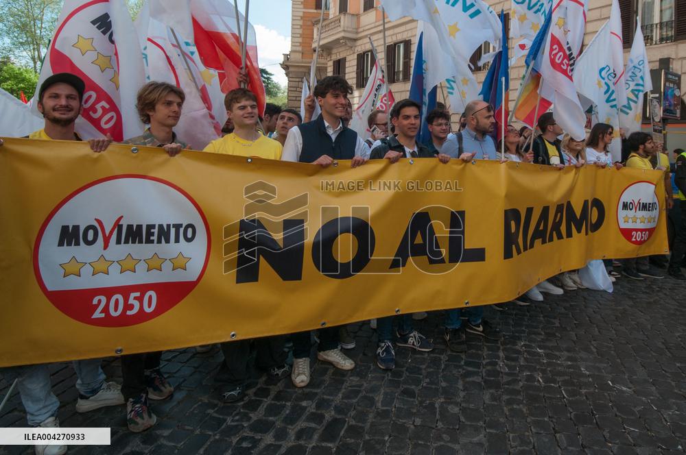 M5s Demonstration Against Rearmament - Milan