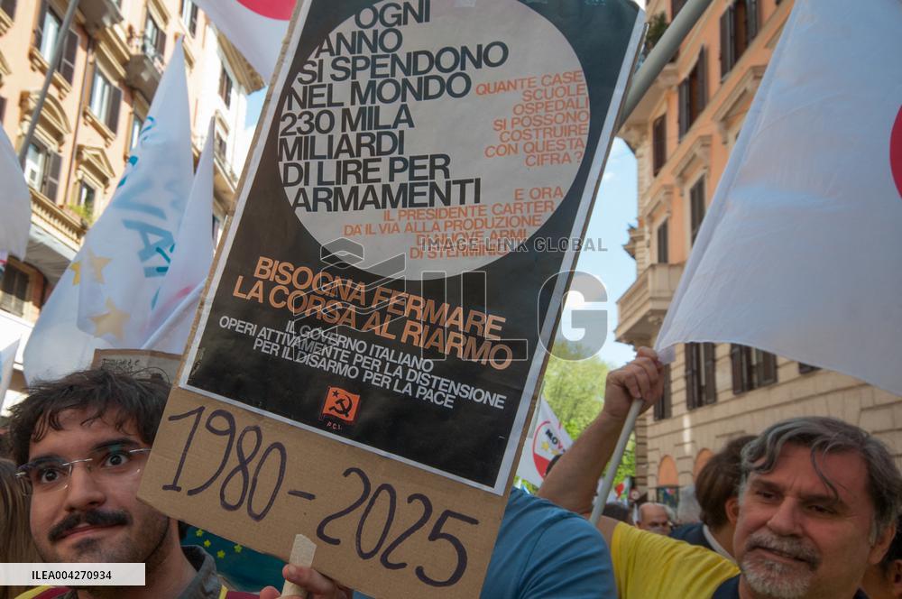M5s Demonstration Against Rearmament - Milan