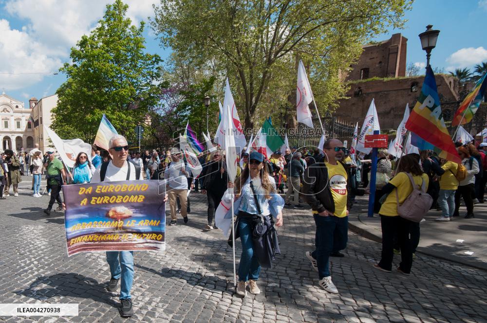 M5s Demonstration Against Rearmament - Milan