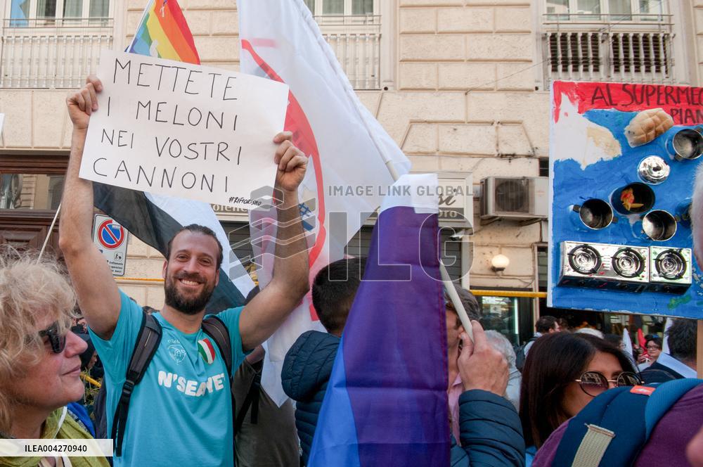 M5s Demonstration Against Rearmament - Milan