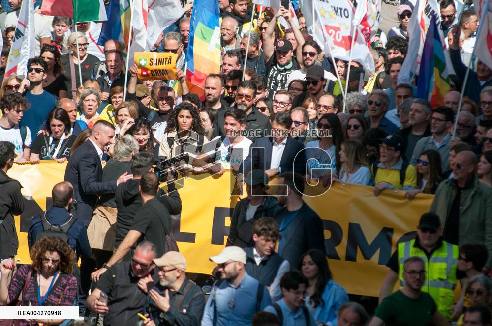 M5s Demonstration Against Rearmament - Milan