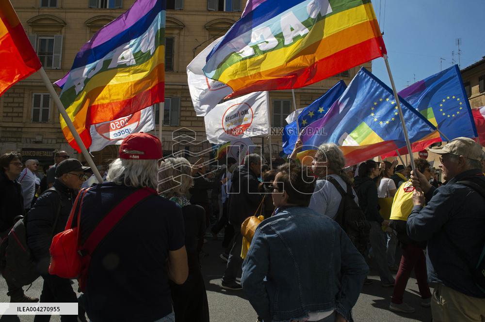 M5s Demonstration Against Rearmament - Milan