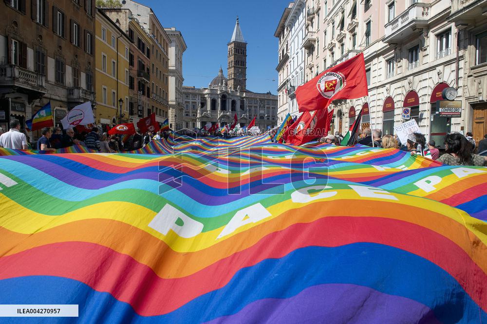 M5s Demonstration Against Rearmament - Milan