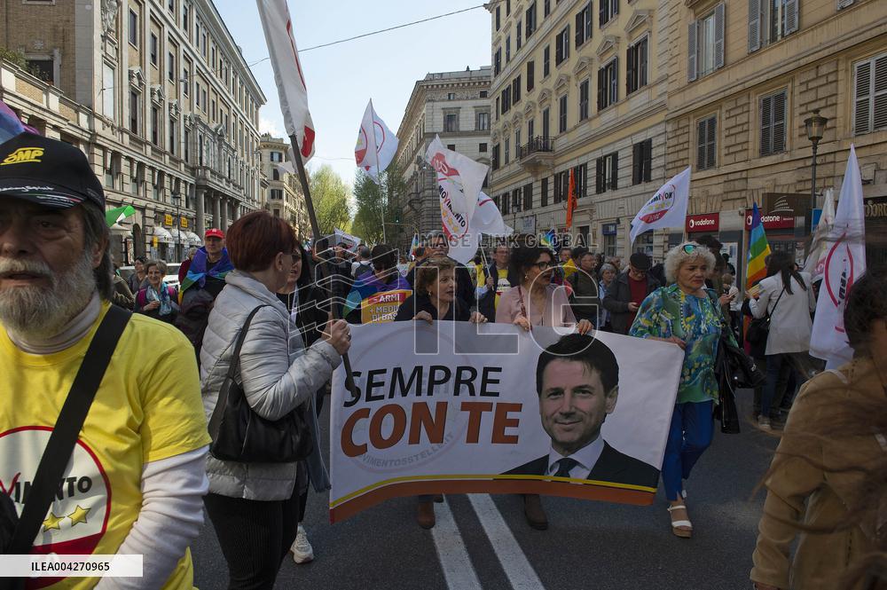 M5s Demonstration Against Rearmament - Milan