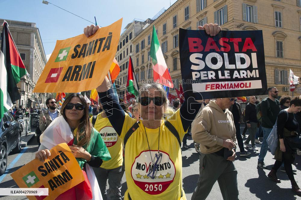 M5s Demonstration Against Rearmament - Milan