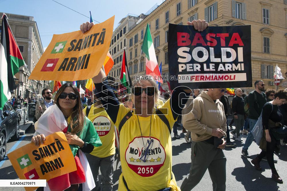 M5s Demonstration Against Rearmament - Milan