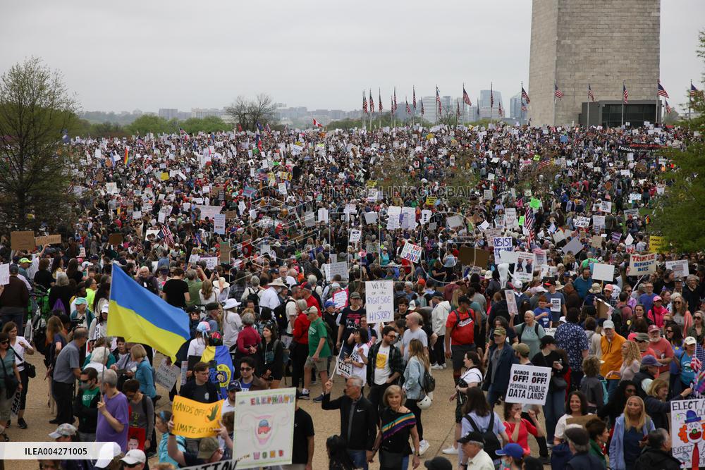 Anti-Trump Hands Off Rally - Washington DC