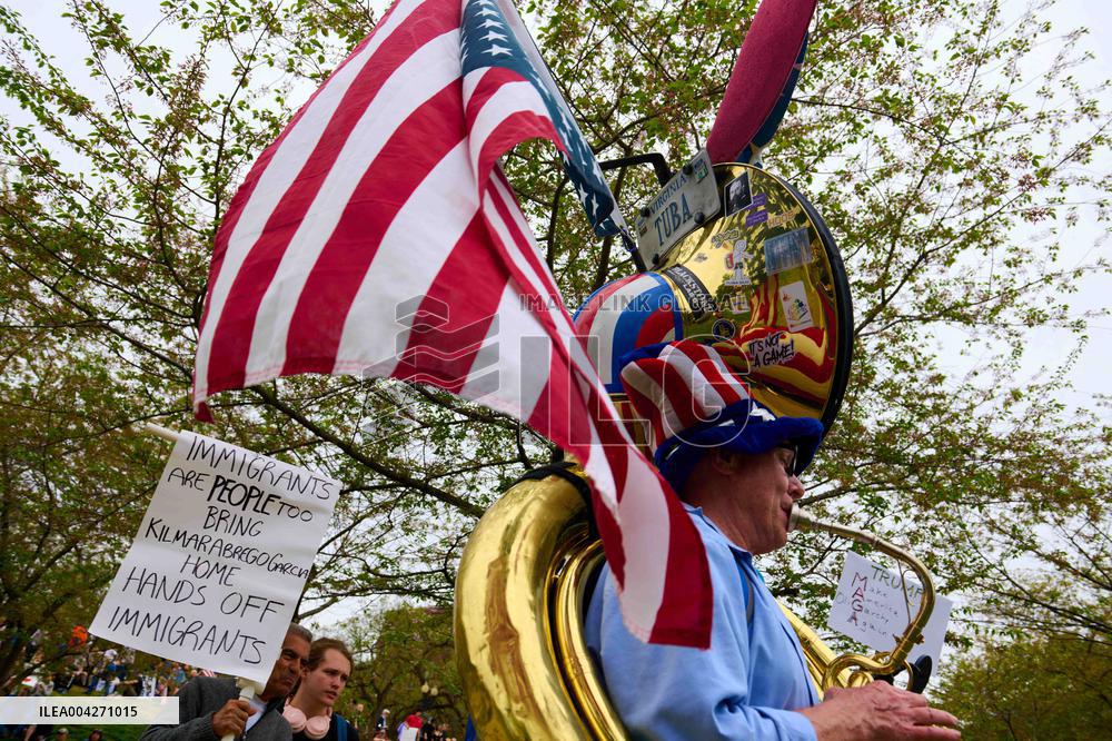 Anti-Trump Hands Off Rally - Washington DC