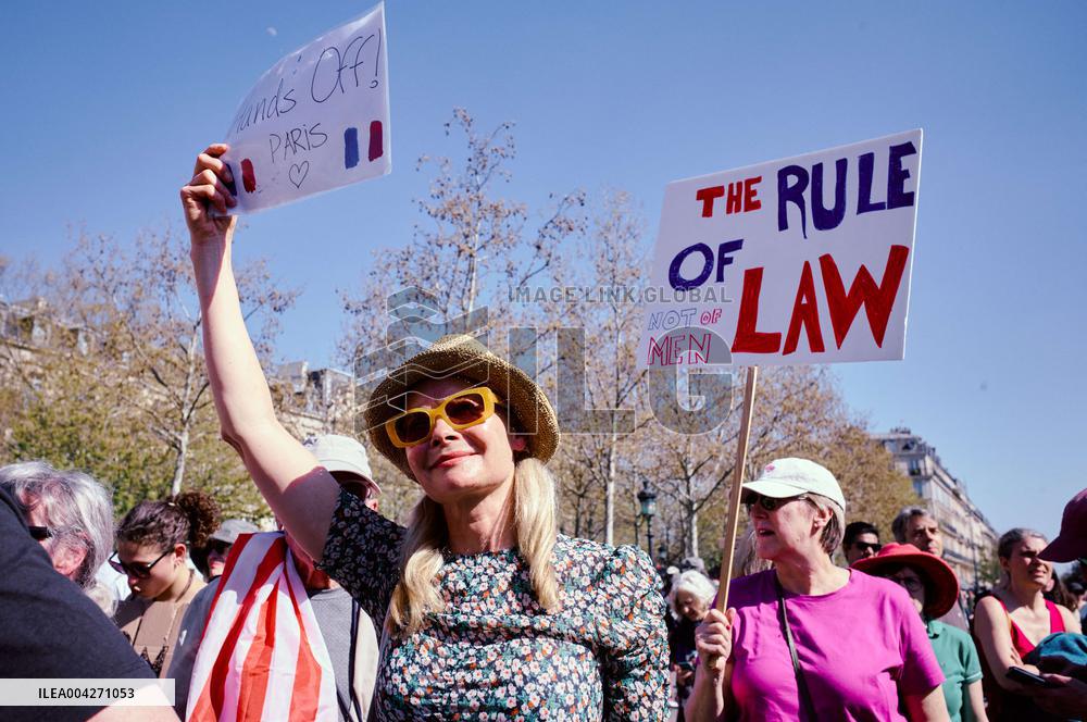 Anti-Trump Hands Off Rally - Paris