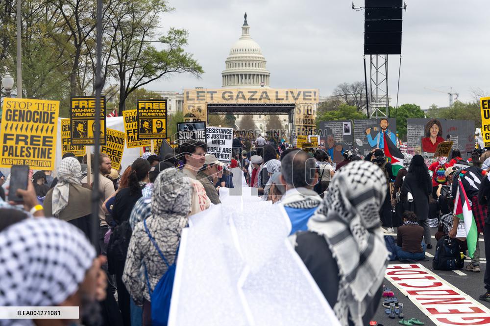 Pro-Palestine March to ICE in Washington