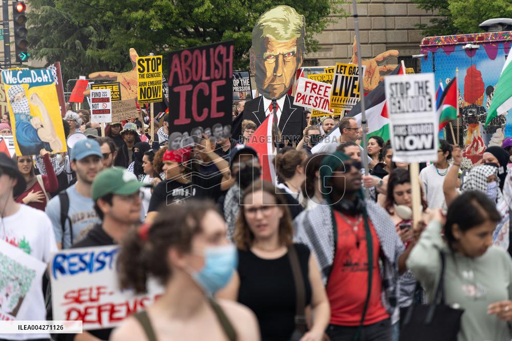 Pro-Palestine March to ICE in Washington
