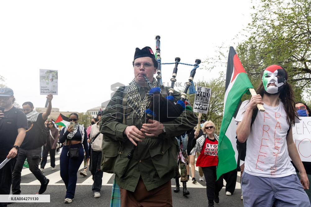 Pro-Palestine March to ICE in Washington