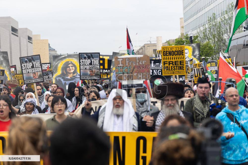 Pro-Palestine March to ICE in Washington