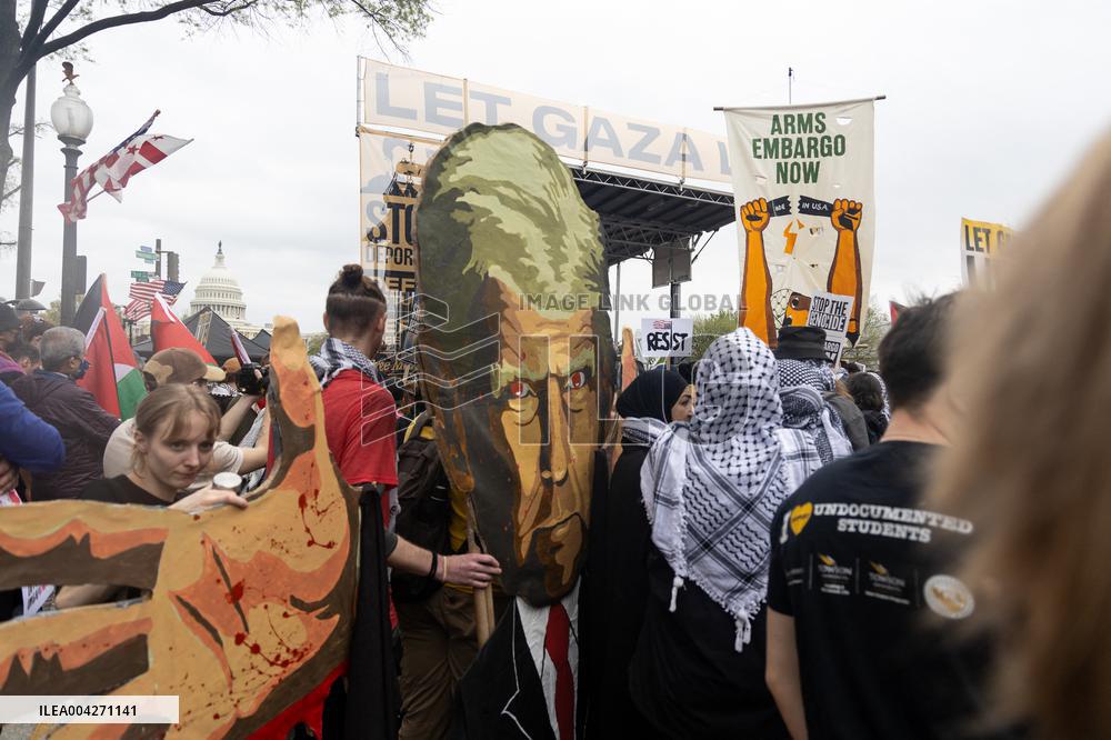 Pro-Palestine March to ICE in Washington
