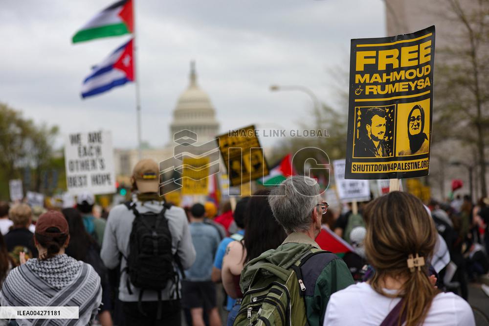 Pro-Palestine March to ICE in Washington