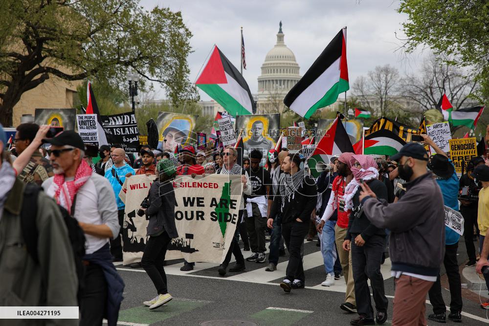 Pro-Palestine March to ICE in Washington