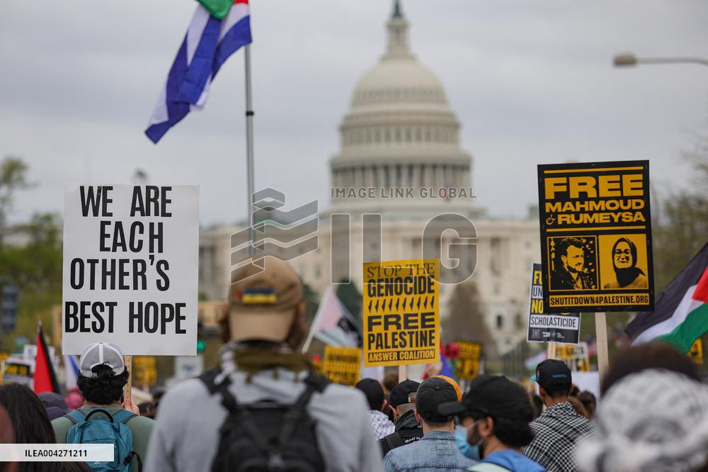 Pro-Palestine March to ICE in Washington