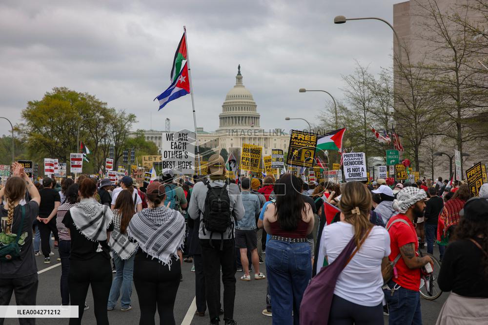 Pro-Palestine March to ICE in Washington