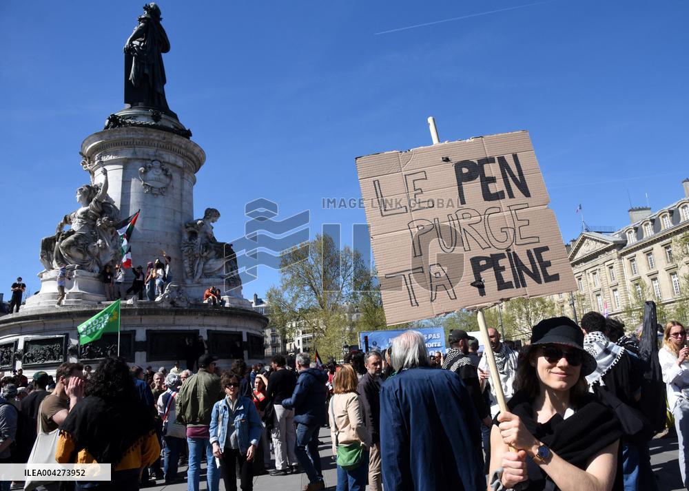 Demonstration Against The Far Right - Paris