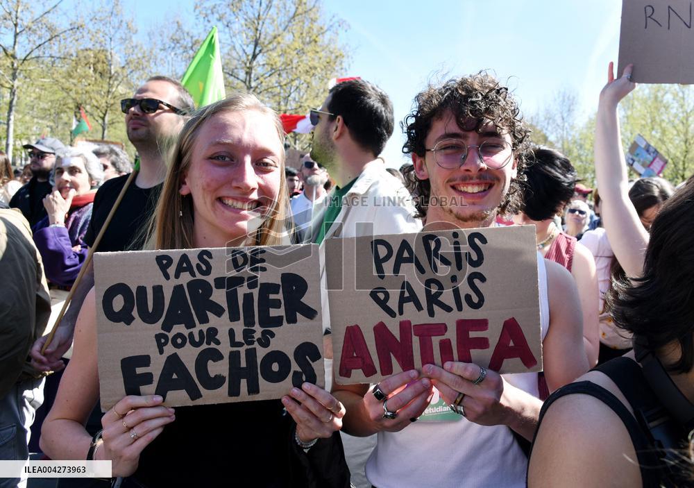 Demonstration Against The Far Right - Paris