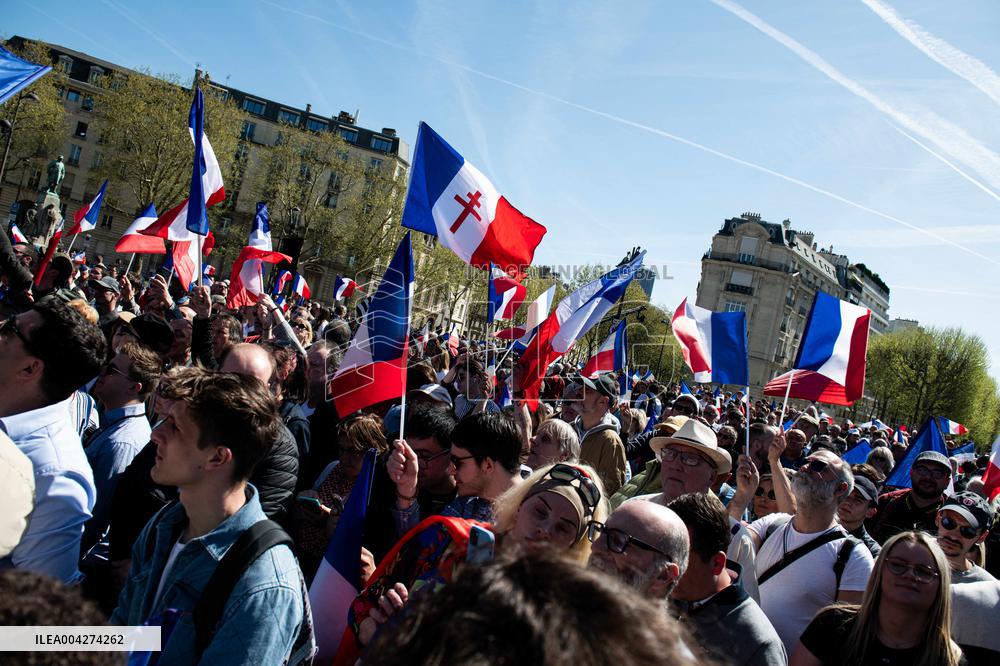 Rally In Support Of Marine Le Pen - Paris