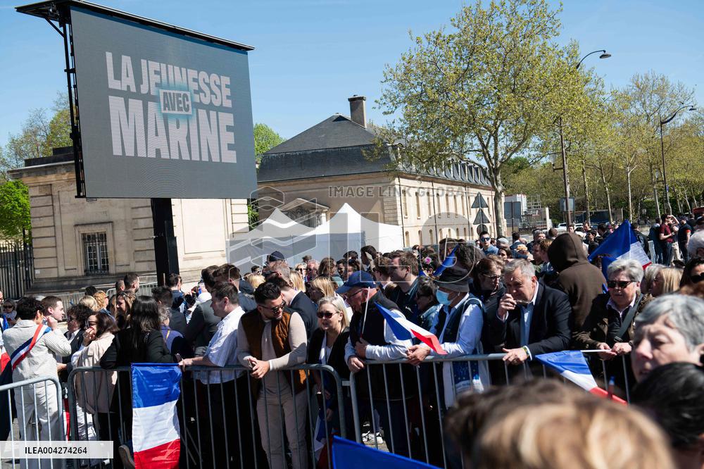 Rally In Support Of Marine Le Pen - Paris