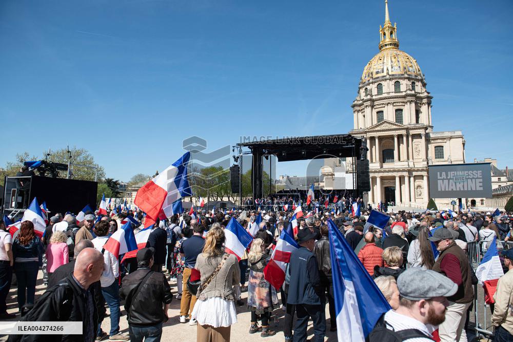 Rally In Support Of Marine Le Pen - Paris