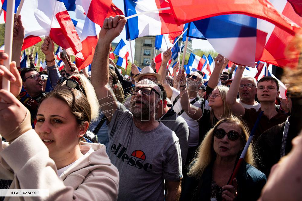 Rally In Support Of Marine Le Pen - Paris
