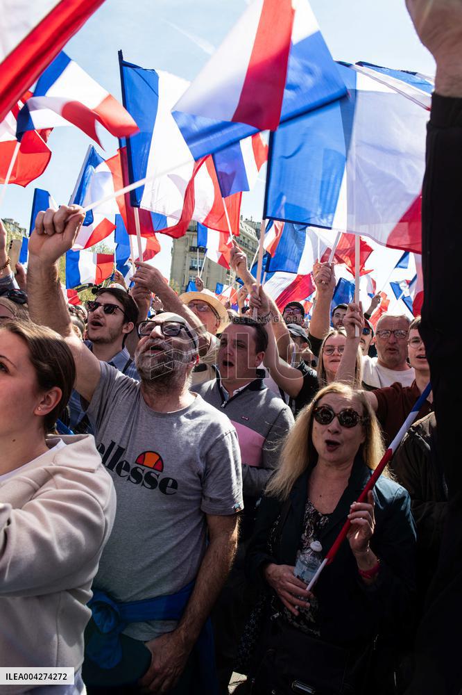 Rally In Support Of Marine Le Pen - Paris