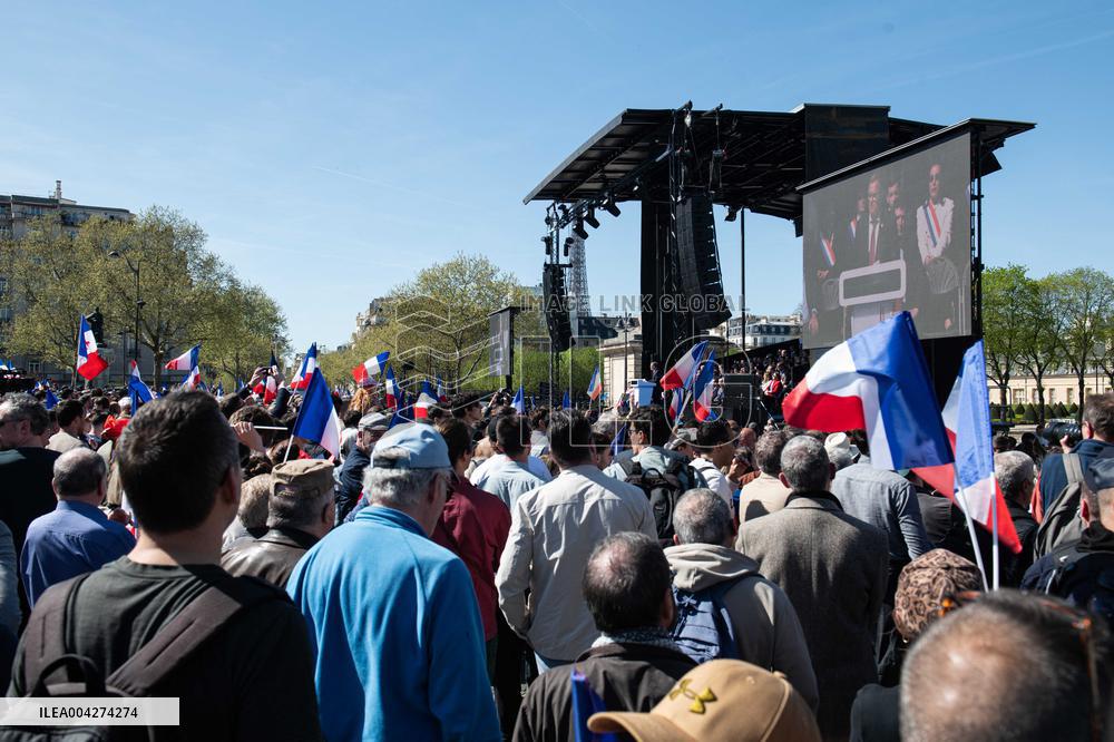 Rally In Support Of Marine Le Pen - Paris