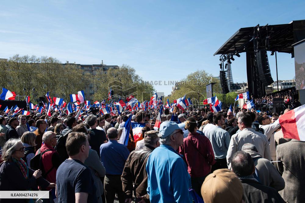 Rally In Support Of Marine Le Pen - Paris
