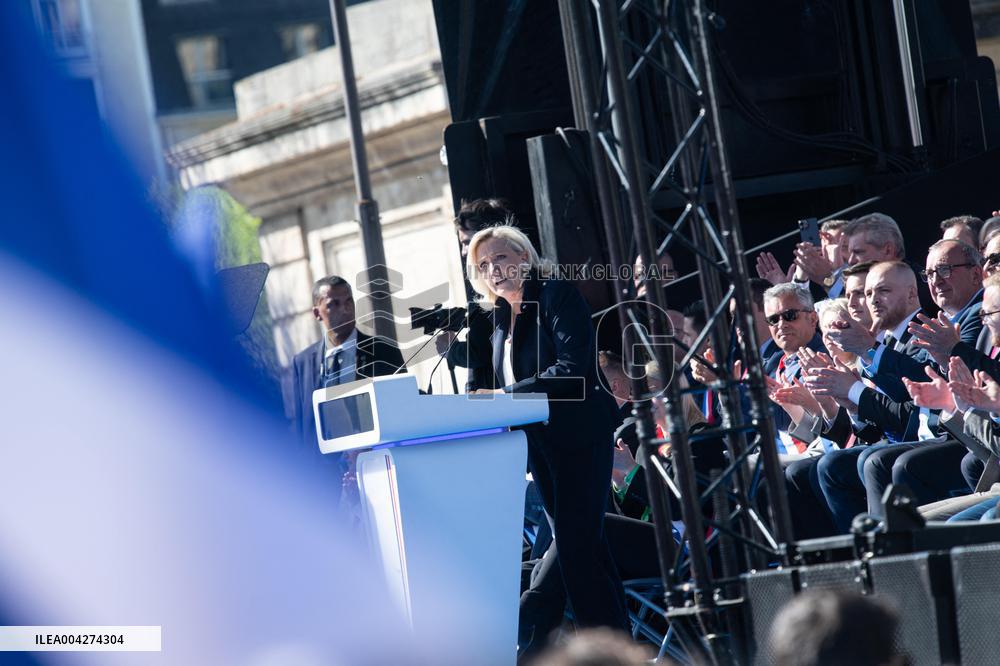 Rally In Support Of Marine Le Pen - Paris