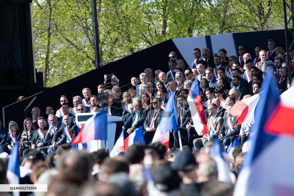 Rally In Support Of Marine Le Pen - Paris