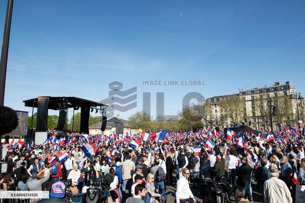 Rally In Support Of Marine Le Pen - Paris