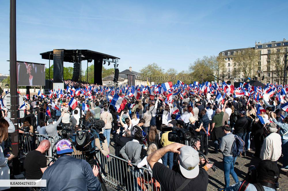 Rally In Support Of Marine Le Pen - Paris