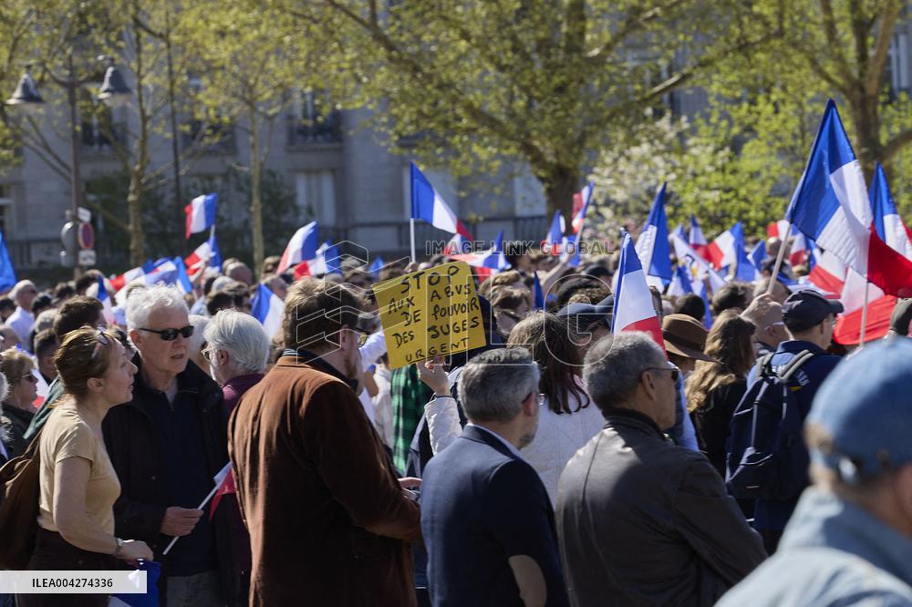 Rally In Support Of Marine Le Pen - Paris