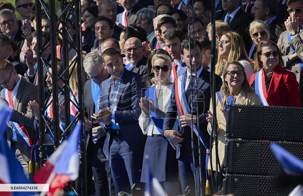 Rally In Support Of Marine Le Pen - Paris