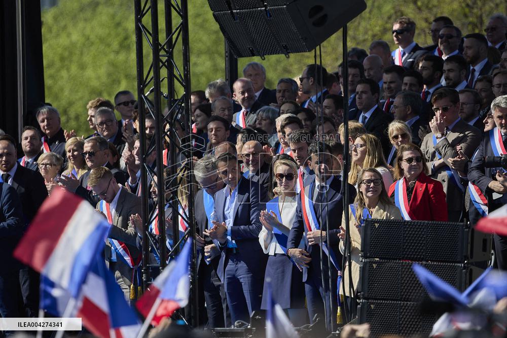 Rally In Support Of Marine Le Pen - Paris