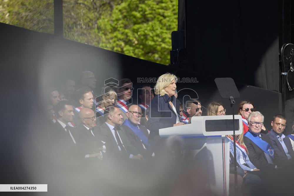 Rally In Support Of Marine Le Pen - Paris