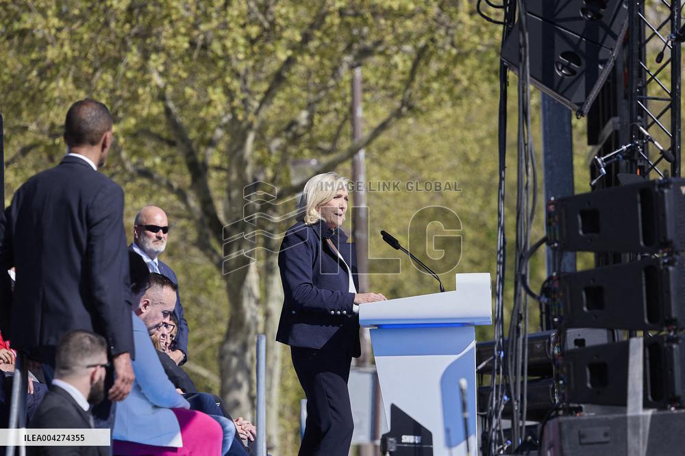 Rally In Support Of Marine Le Pen - Paris