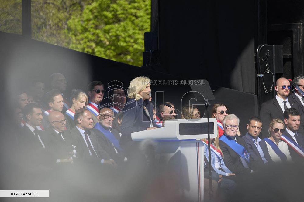 Rally In Support Of Marine Le Pen - Paris