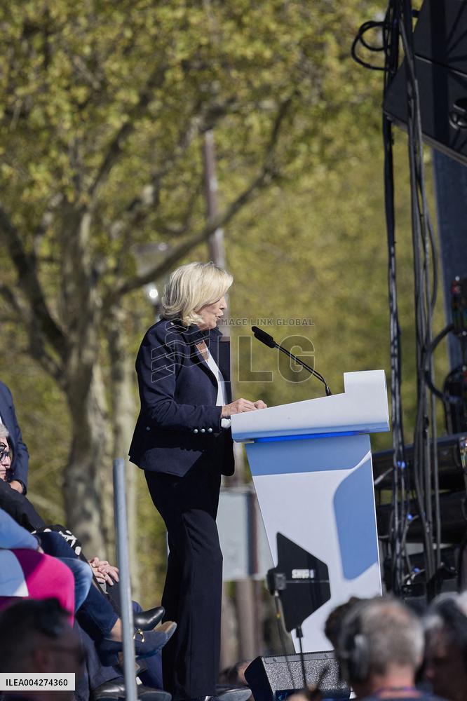 Rally In Support Of Marine Le Pen - Paris