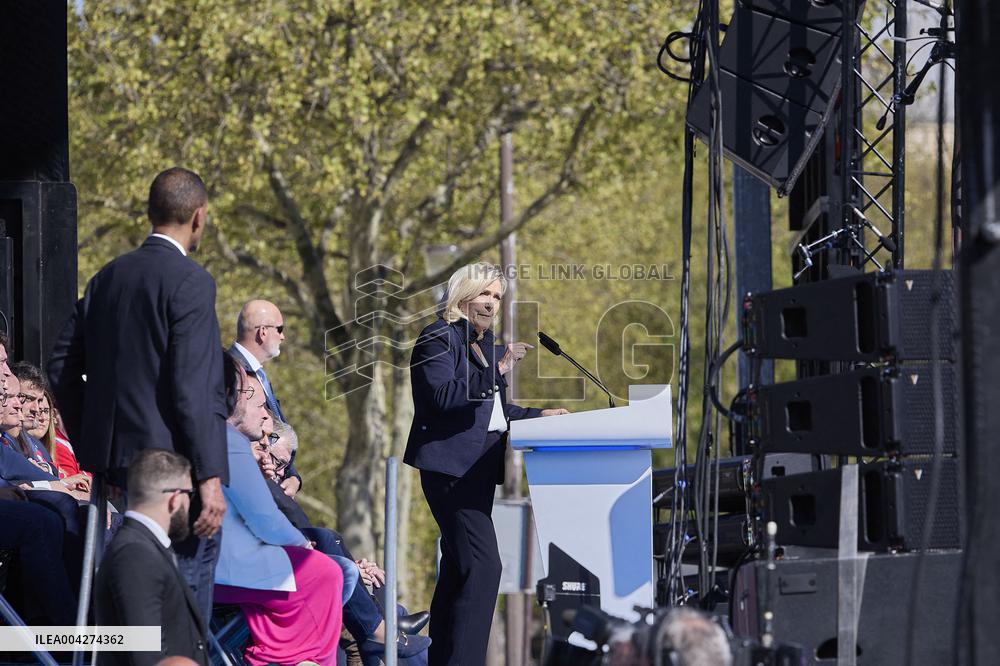 Rally In Support Of Marine Le Pen - Paris