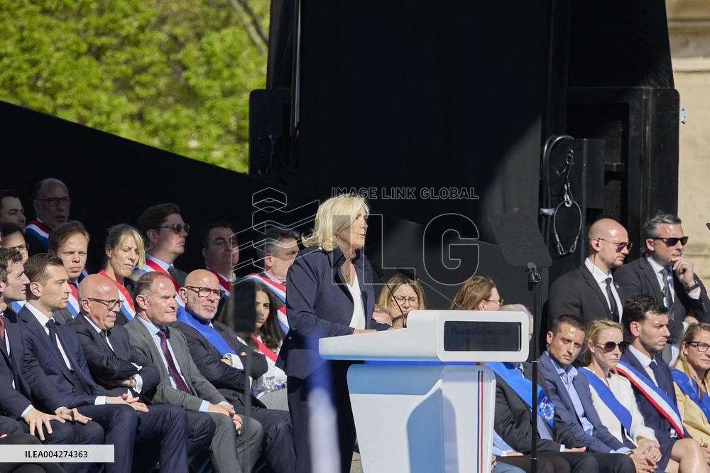 Rally In Support Of Marine Le Pen - Paris