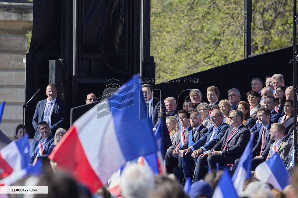 Rally In Support Of Marine Le Pen - Paris