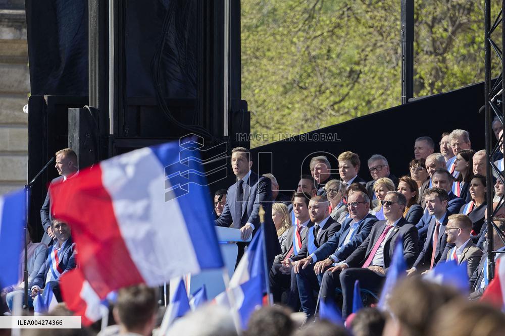 Rally In Support Of Marine Le Pen - Paris