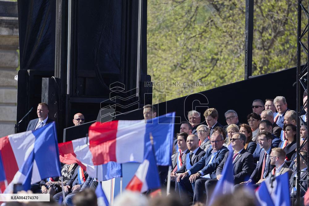Rally In Support Of Marine Le Pen - Paris